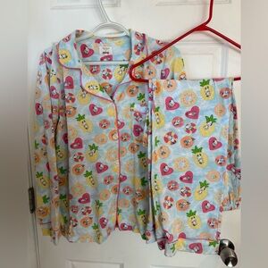 BedHead X Peanuts Stretch Long Sleeve Pants PJ Pajama Set: Snoopy Pool Sz Small